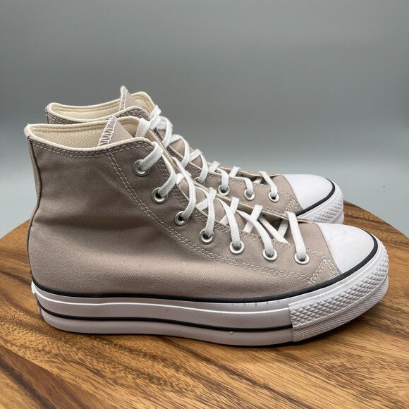 Converse CTAS All Star Lift Shoes Womens 9.5 Brown Platform Canvas Hi Sneakers - Picture 1 of 8